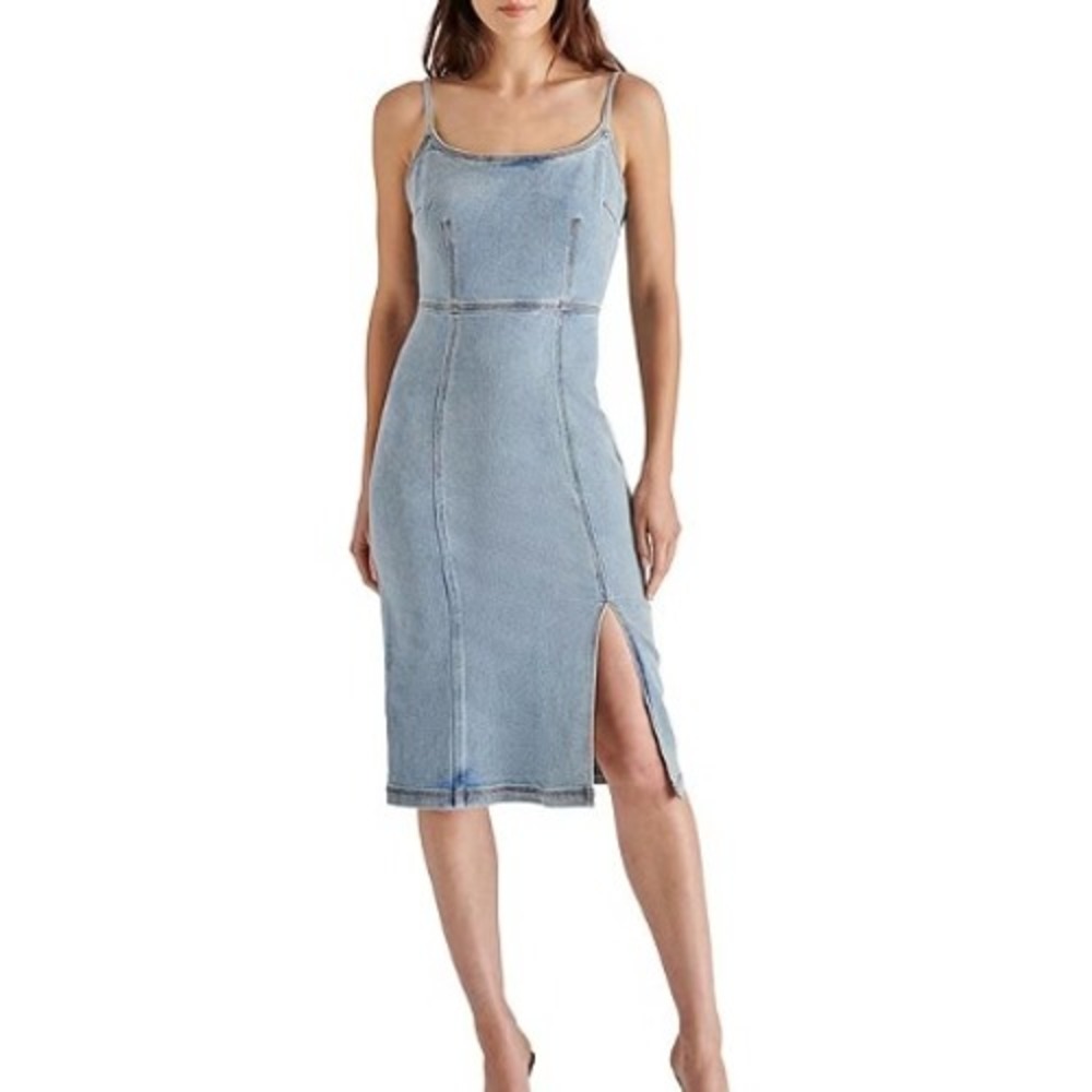 Steve Madden Giselle Dress Blue Denim Size 6 New With Tags
